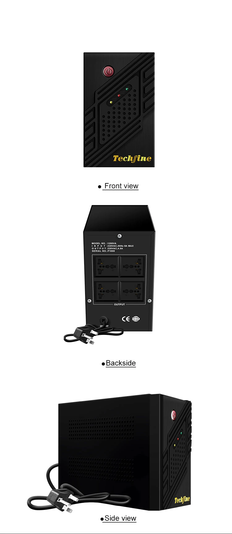 1.2kVA 1200va 720W LED Display off Line UPS Nobreak Back up Power Line Interactive UPS for Computer